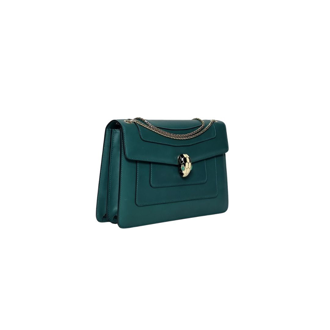 Bvlgari Serpenti Forever Green Shoulder Bag