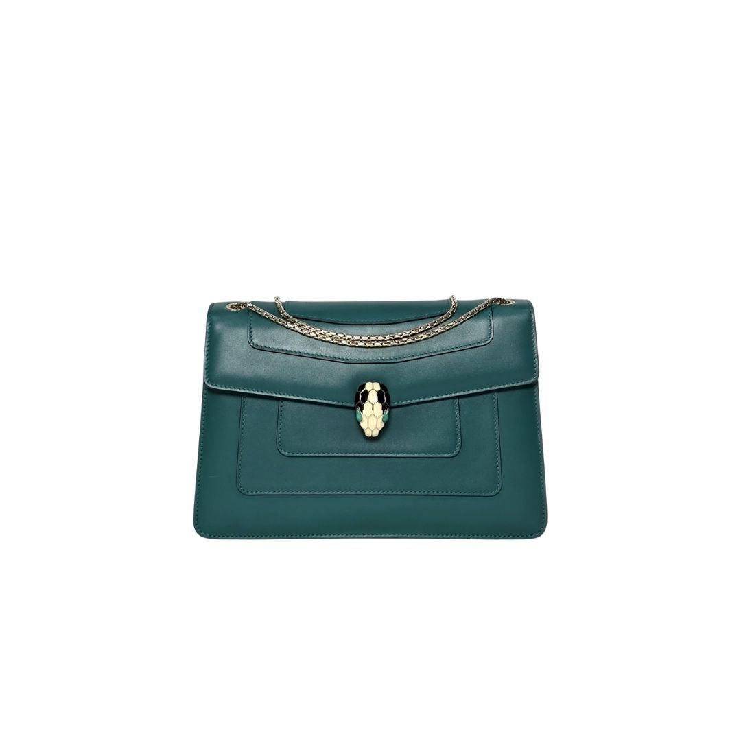 Bvlgari Serpenti Forever Green Shoulder Bag