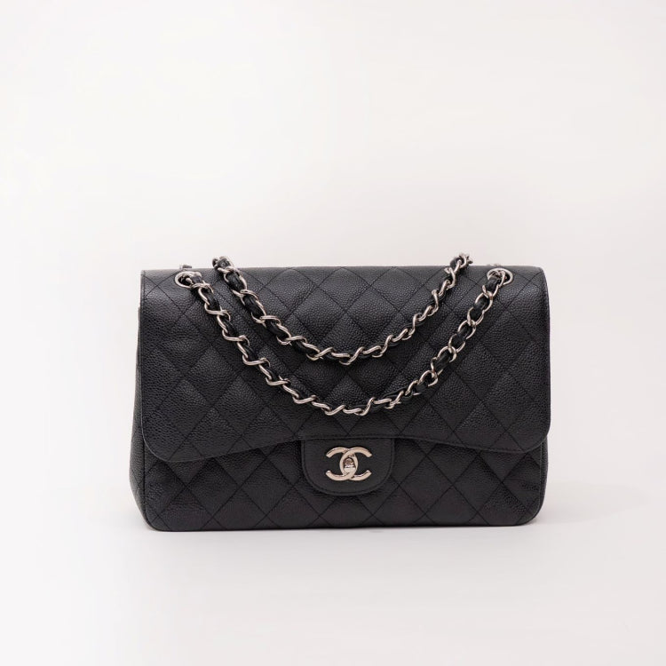 Chanel Timeless Jumbo Caviar Leather Bag