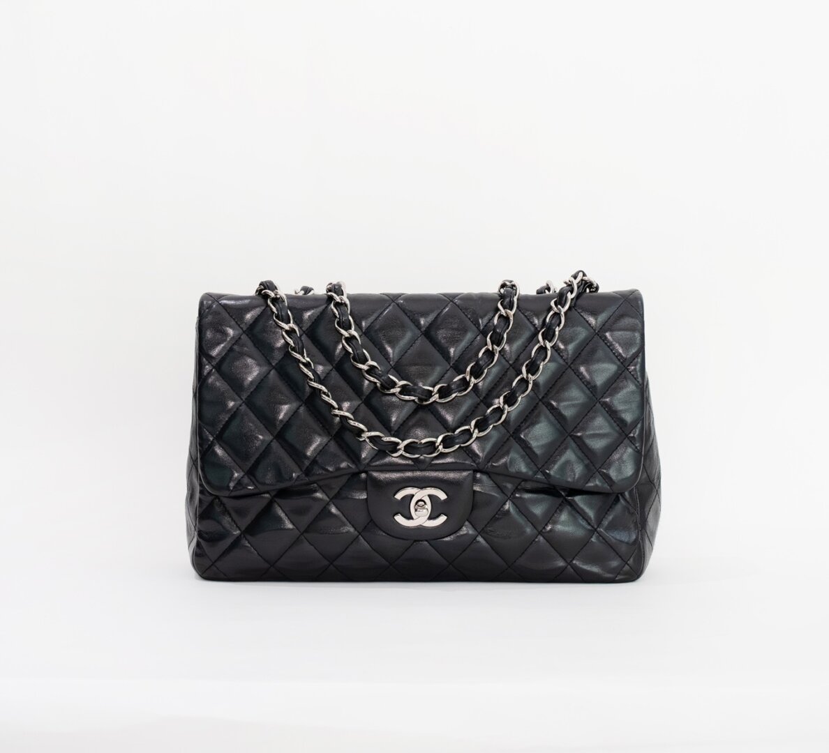 Chanel Jumbo Black Classic Single Flap Leather Bag