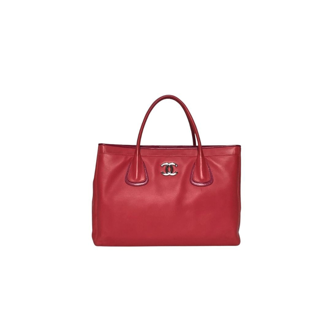 Chanel Large Ultra Soft Executive Cerf Red Tote