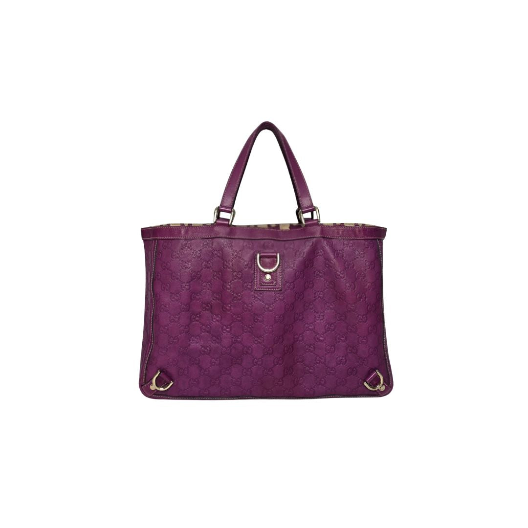 Gucci Purple Abbey D-Ring Guccissima Leather Tote Bag