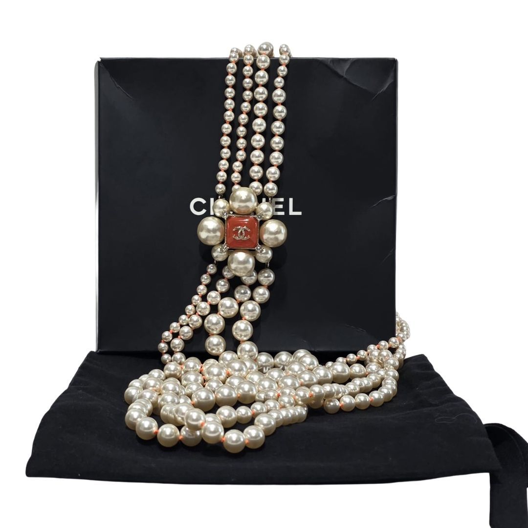 Chanel Multistrand Pearl Long Necklace