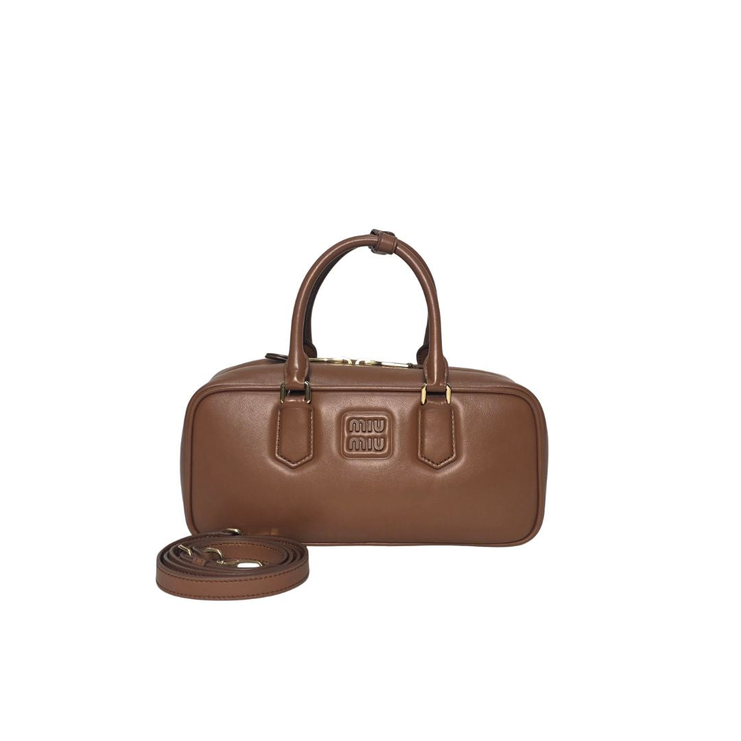 Miu Miu Arcadie Cognac Leather Bag