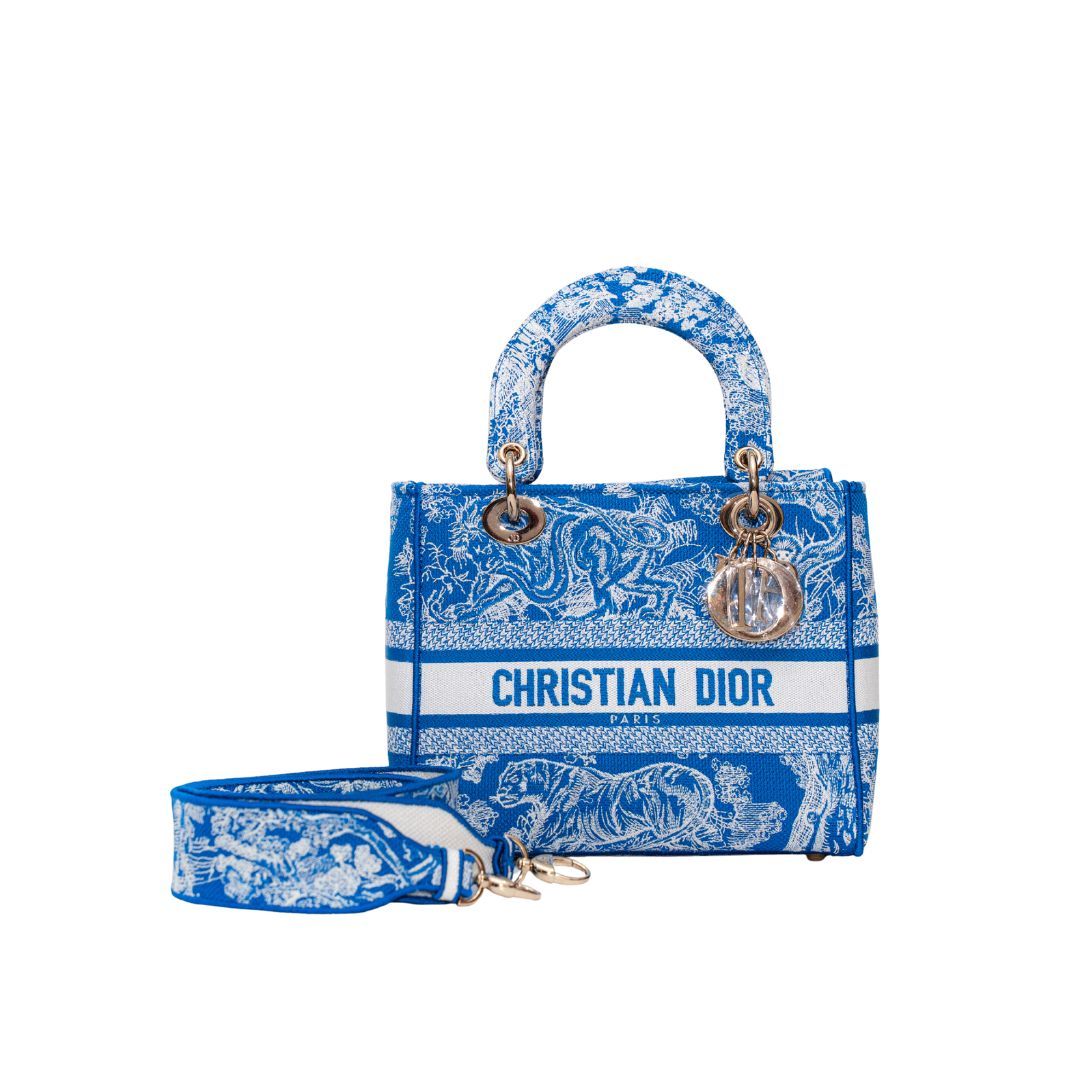 Dior Medium Lady D-Lite Blue Bag