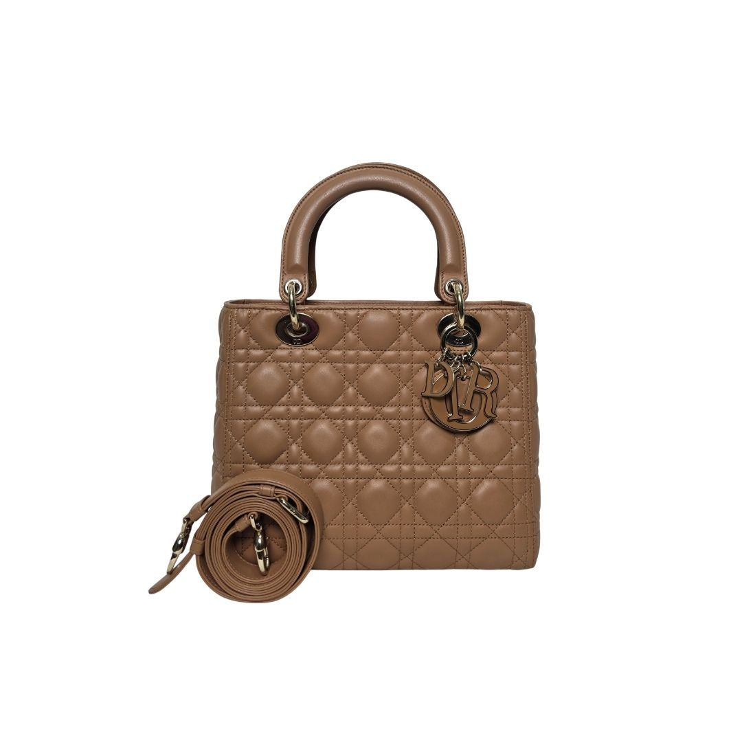 Dior Lady Medium Brown Bag