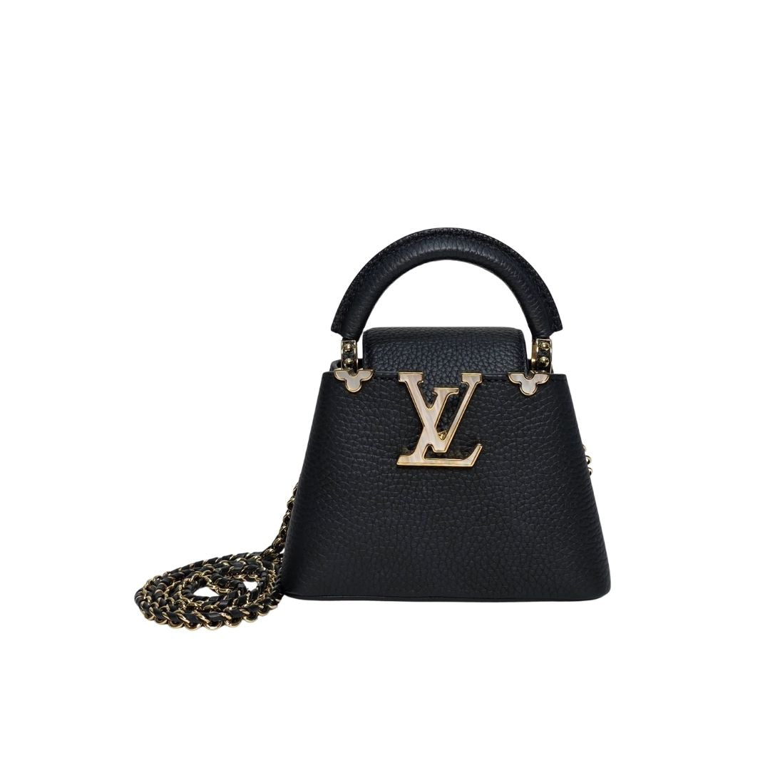 Louis Vuitton Capucines Nano Black Bag
