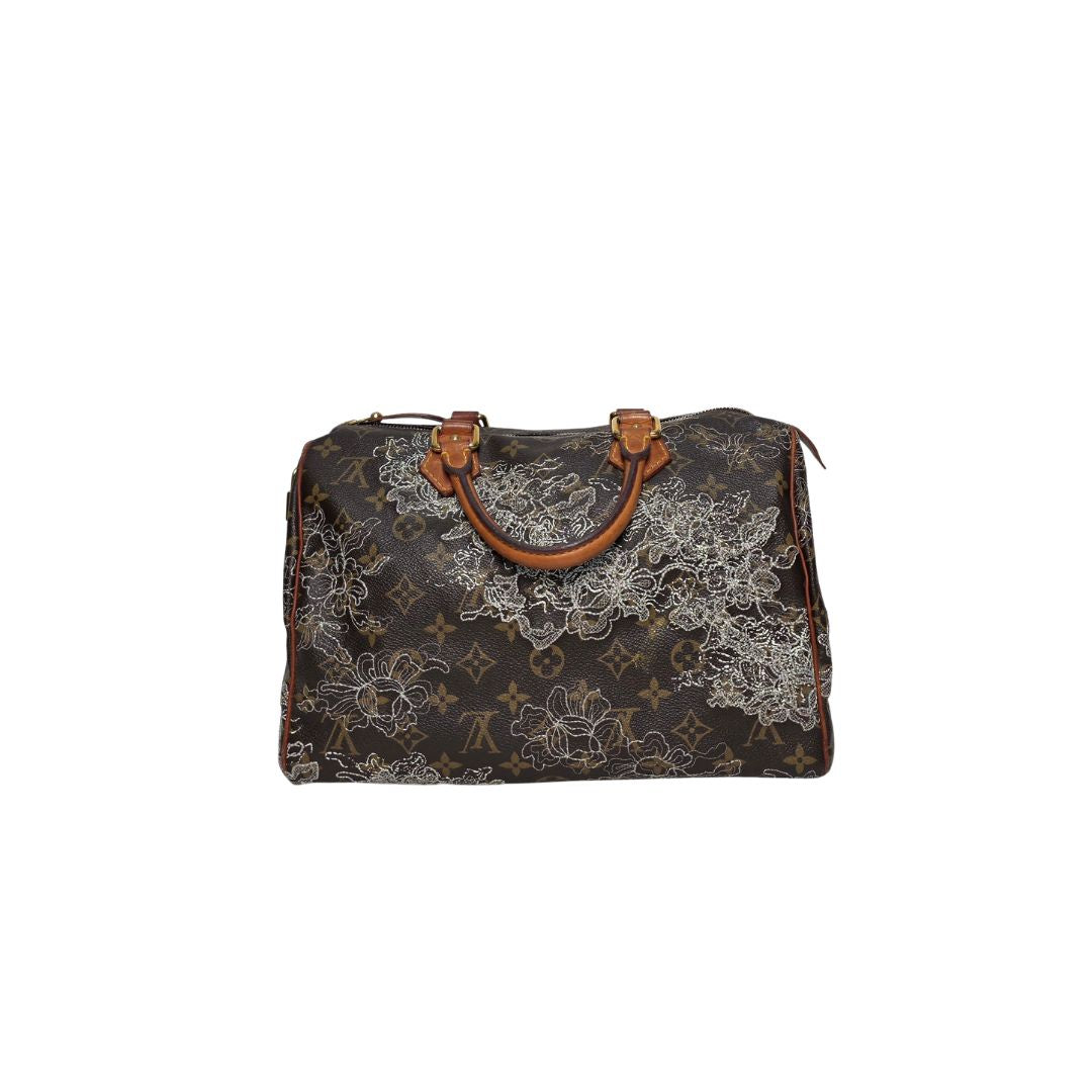 Louis Vuitton Monogram Canvas Dentelle Speedy 30 Bag
