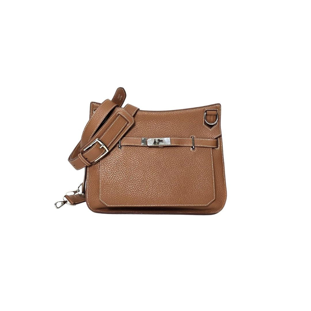 Hermes Jypsiere 28 Gold Clemence Leather Bag