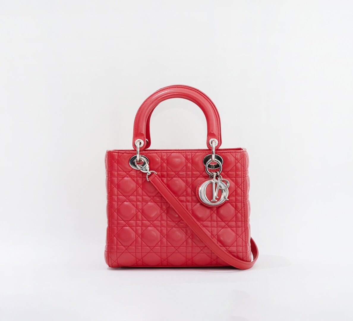 Lady Dior Medium Pink Hand Bag