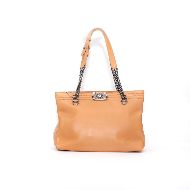 Chanel Brown Reverso Boy Tote Shopping Bag