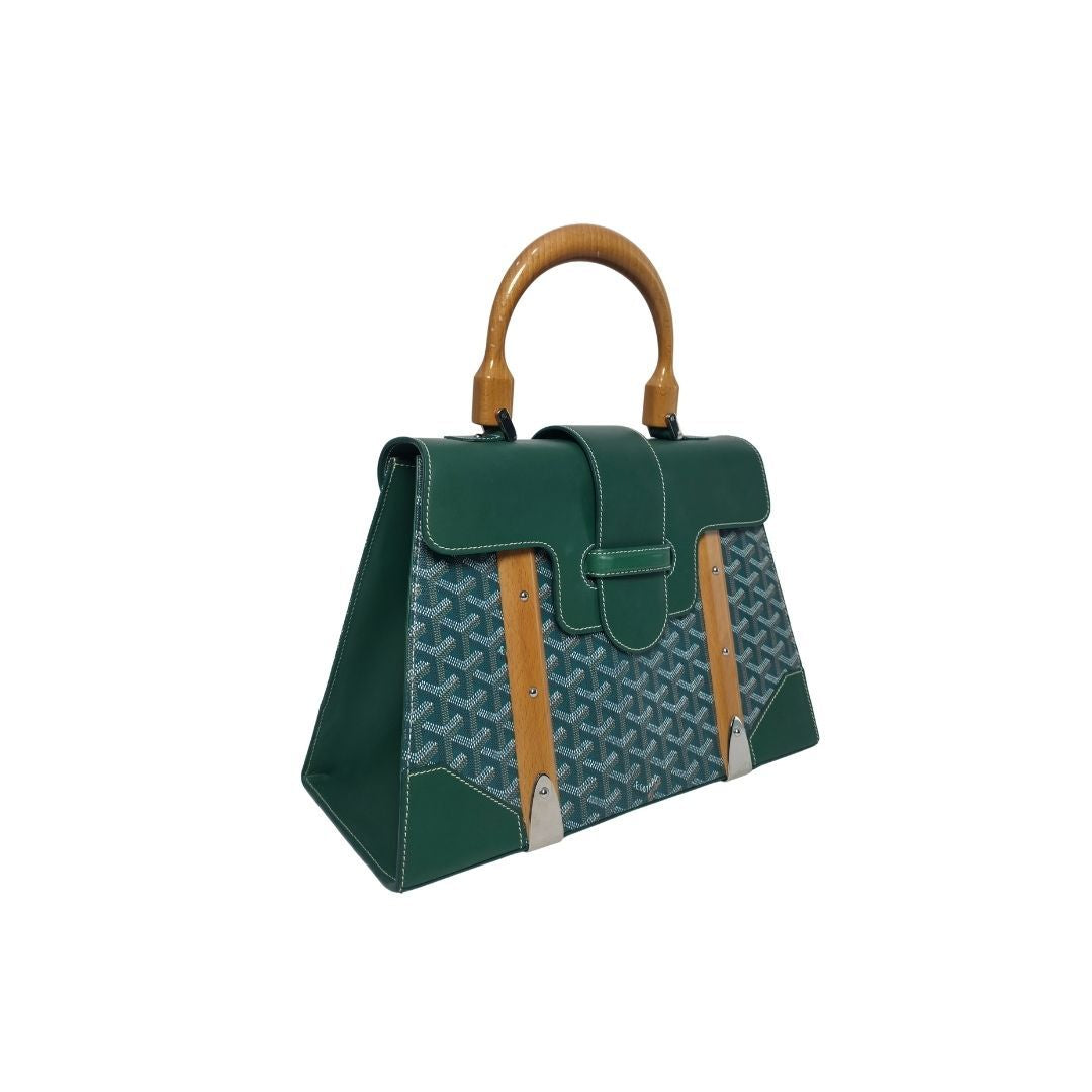 Goyard Saigon Top Handle Green Bag