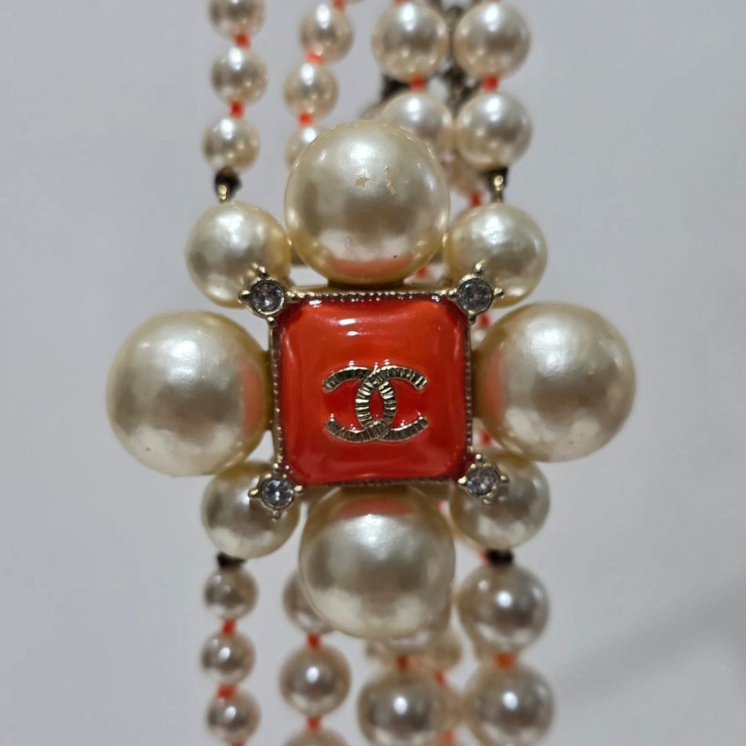 Chanel Multistrand Pearl Long Necklace