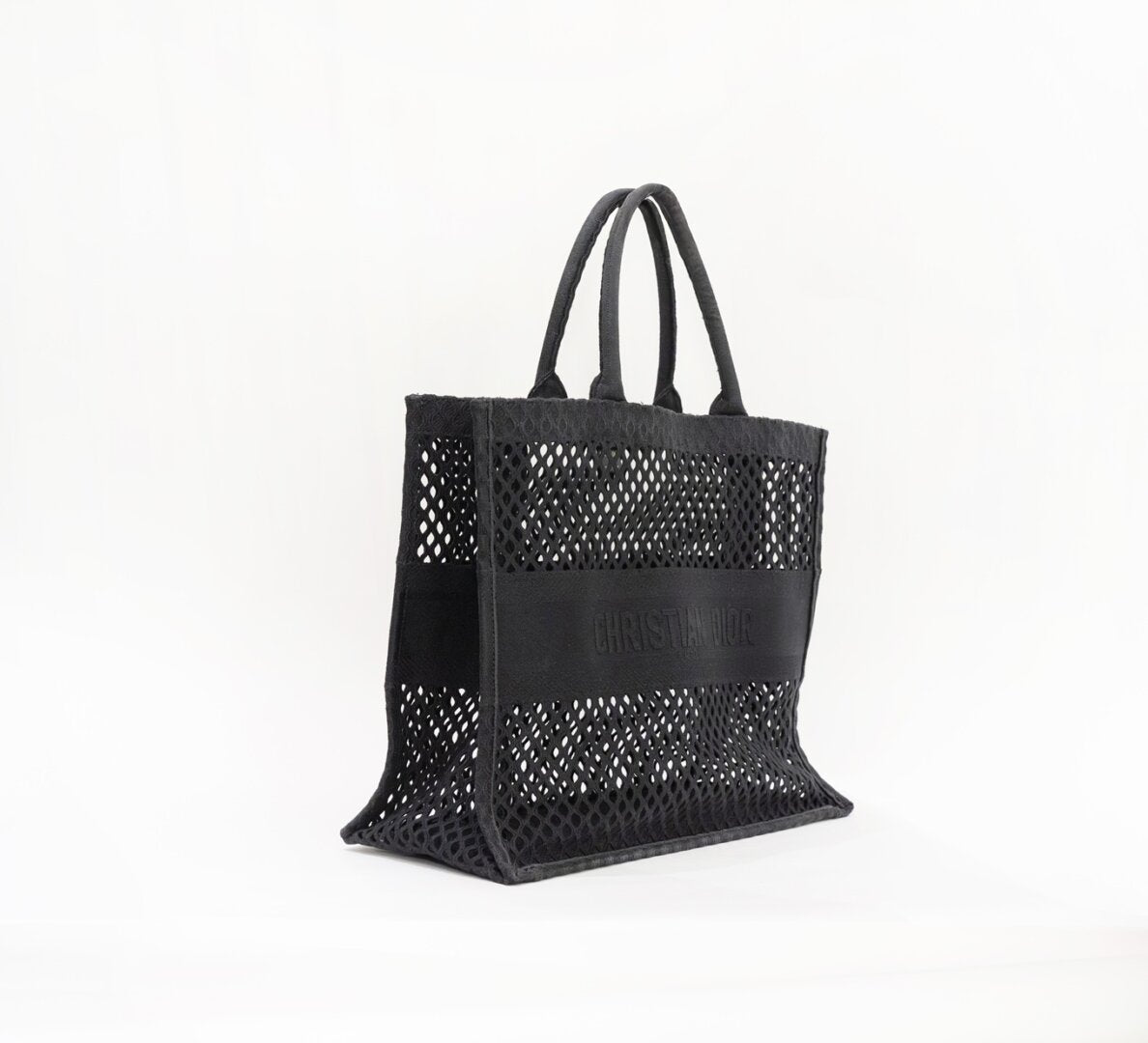 Dior Mesh Black Large Book Tote Bag