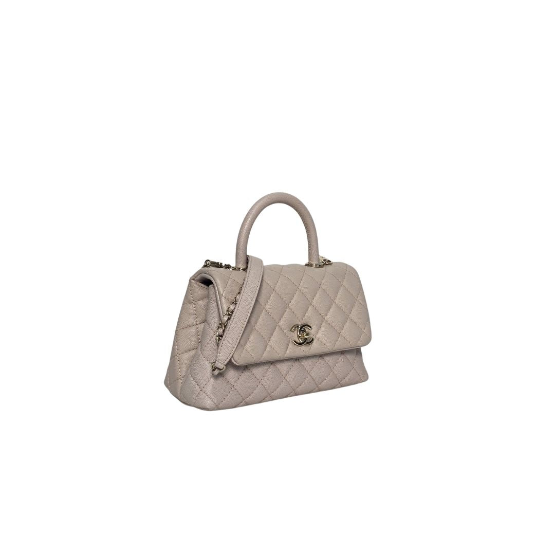 Chanel Coco Handle Small Caviar Leather Light Pink Bag