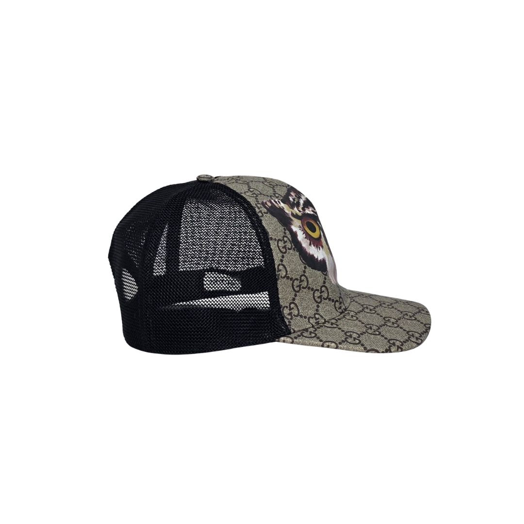 Gucci GG Supreme Canvas Baseball Owl Print Cap