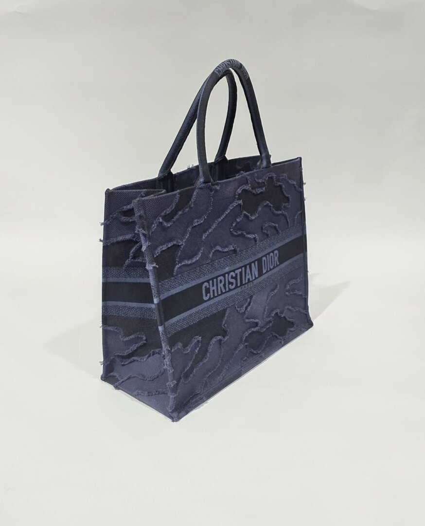 Dior Navy Large Book Tote Bag