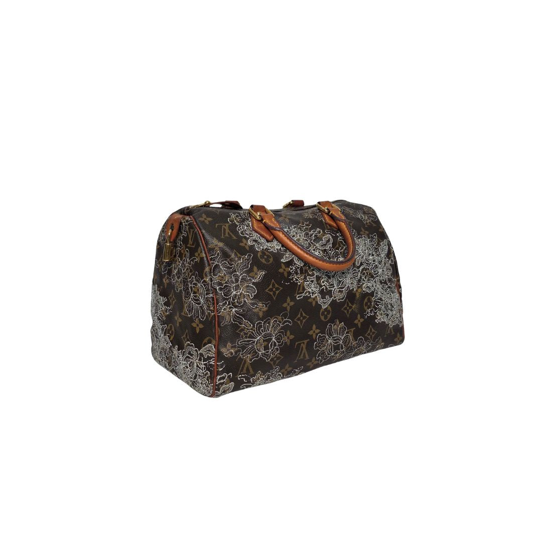 Louis Vuitton Monogram Canvas Dentelle Speedy 30 Bag
