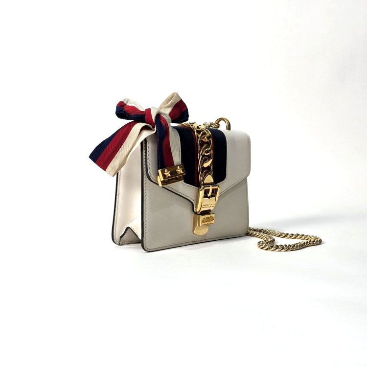 Gucci Slyvie Off White Flap Bag