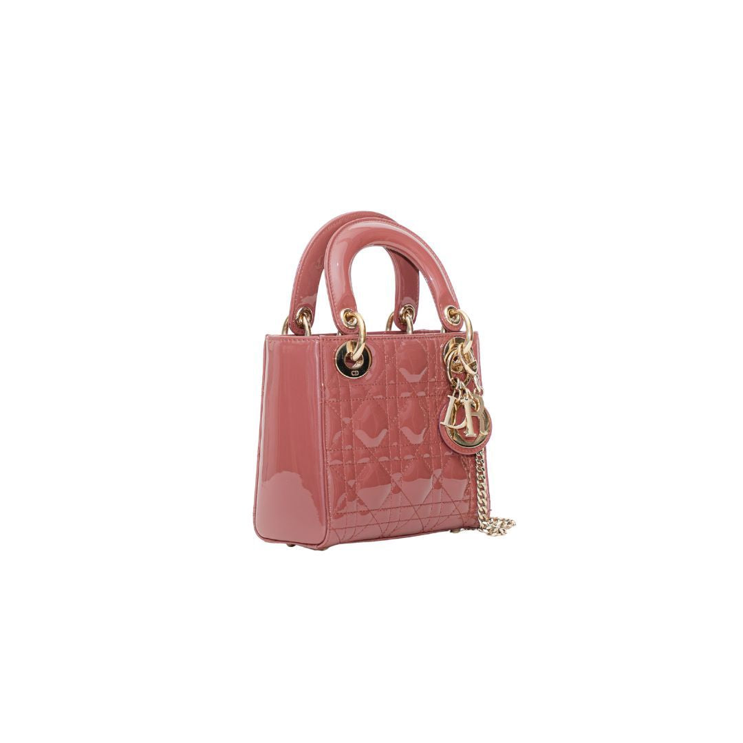 Mini Dior Patent Cherry Red Leather Bag