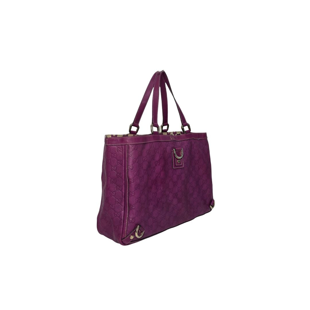 Gucci Purple Abbey D-Ring Guccissima Leather Tote Bag
