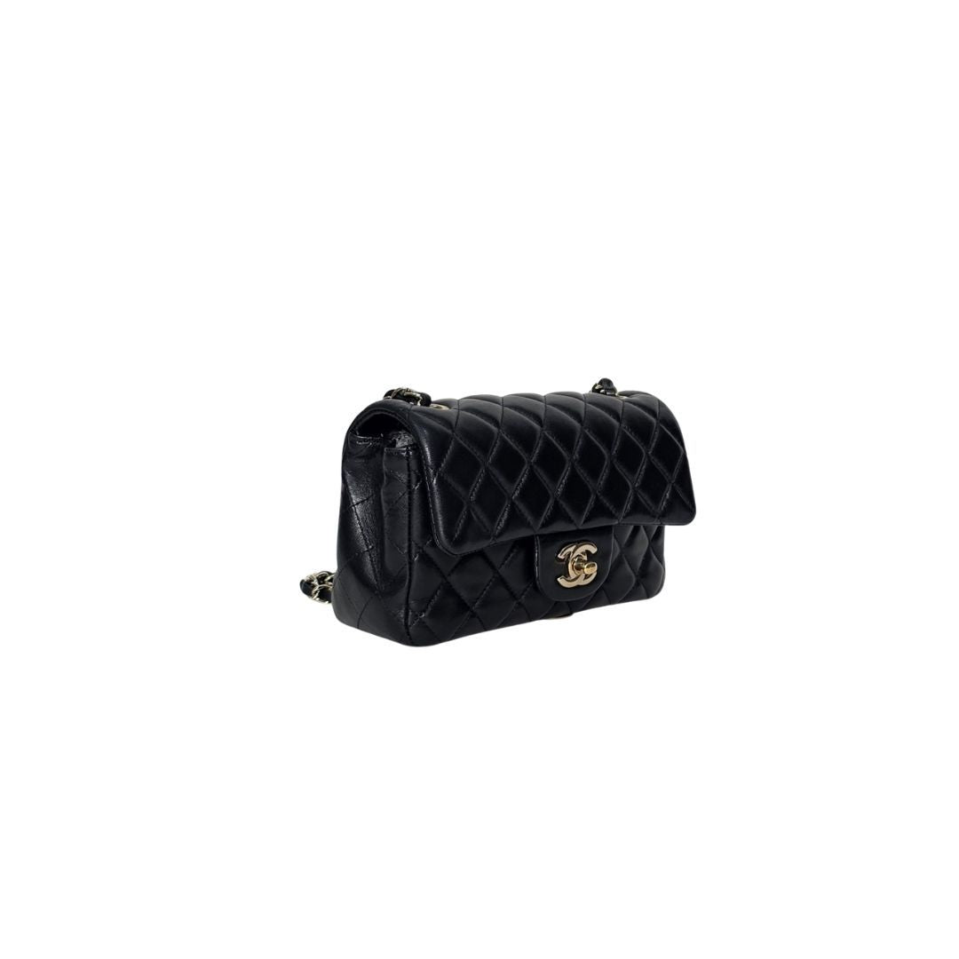 Chanel Classic Mini Rectangular Lambskin Black Bag