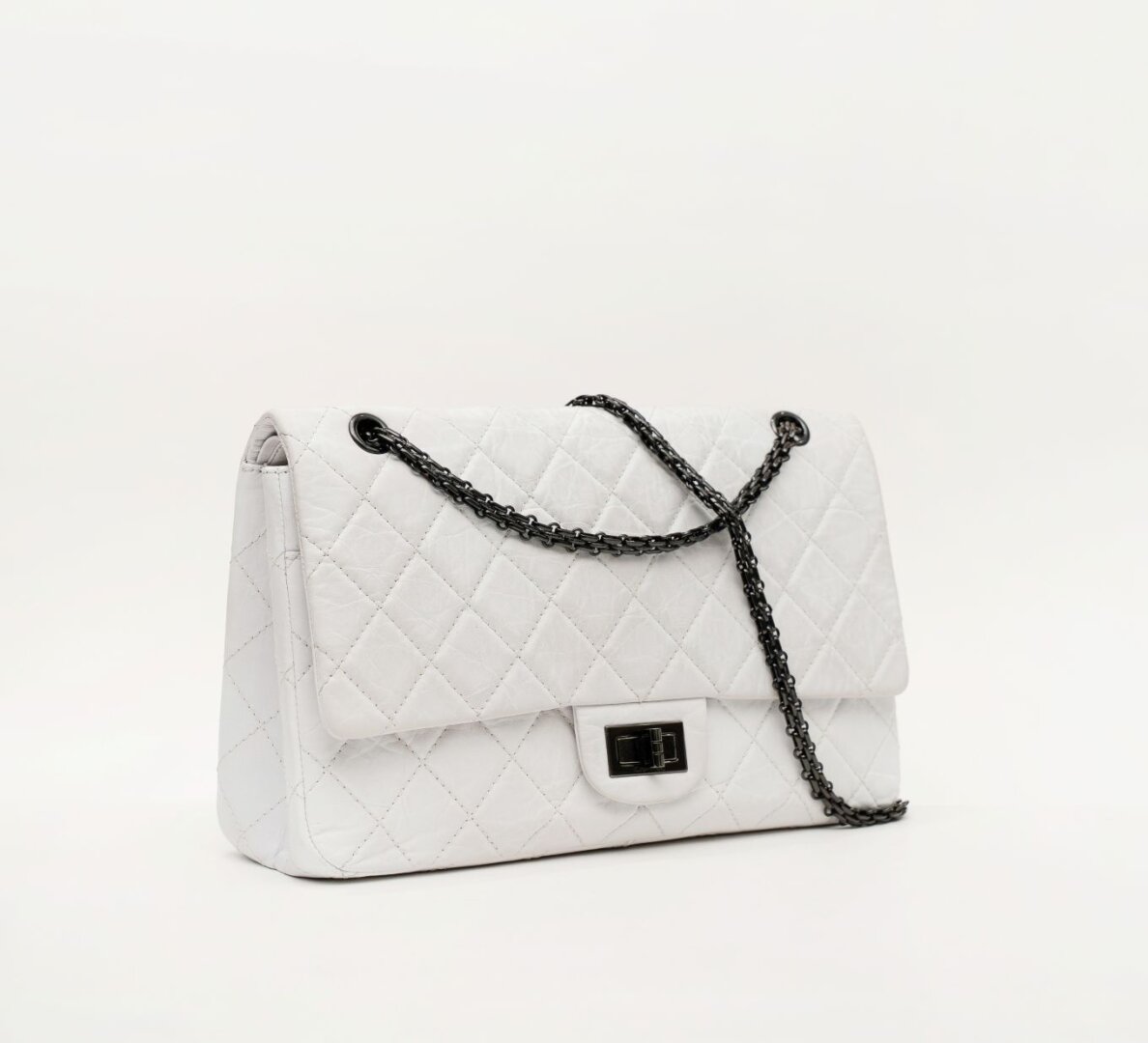 Chanel 2.55 Reissue Double Flap White Quilted Leather