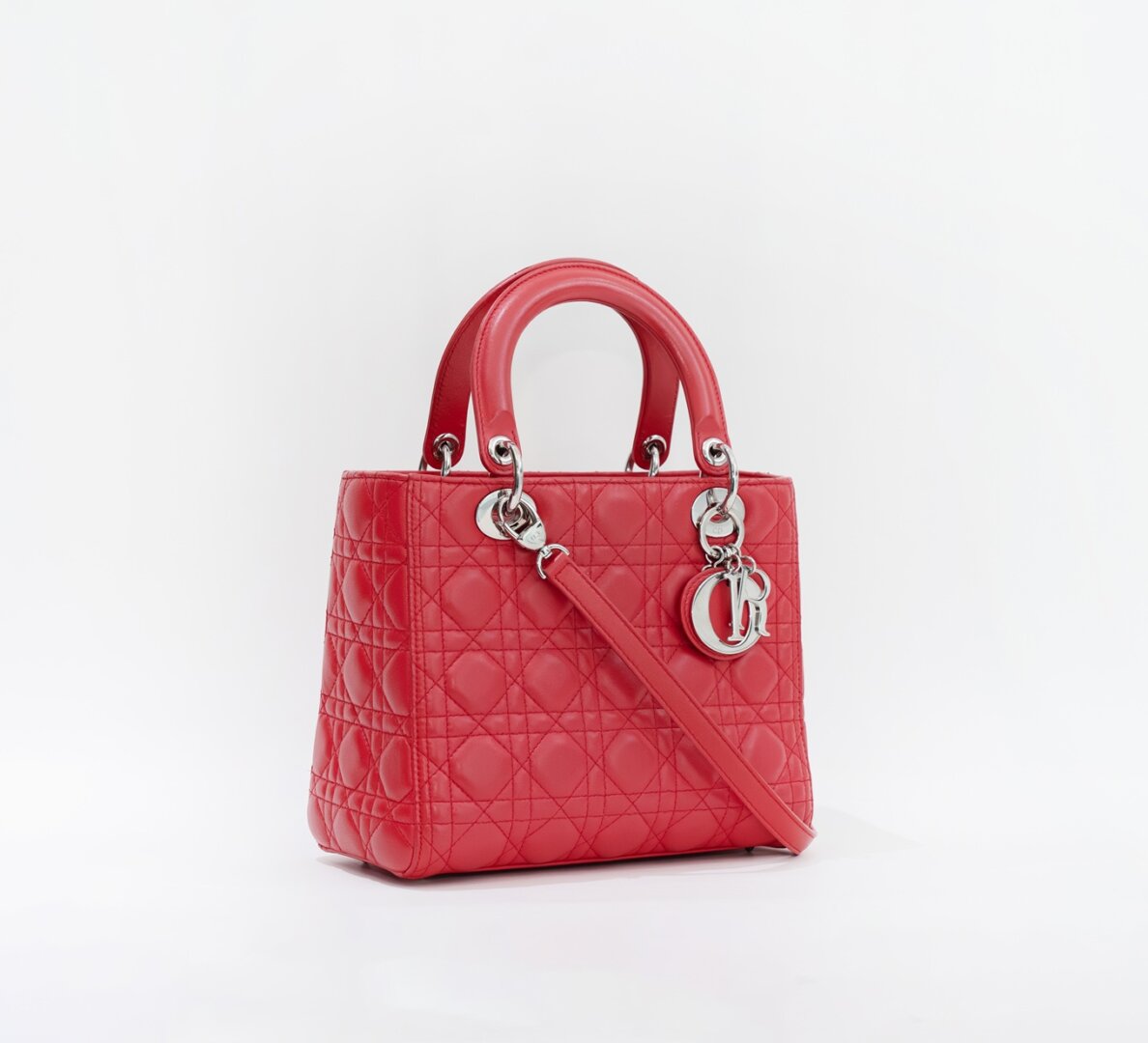 Lady Dior Medium Pink Hand Bag
