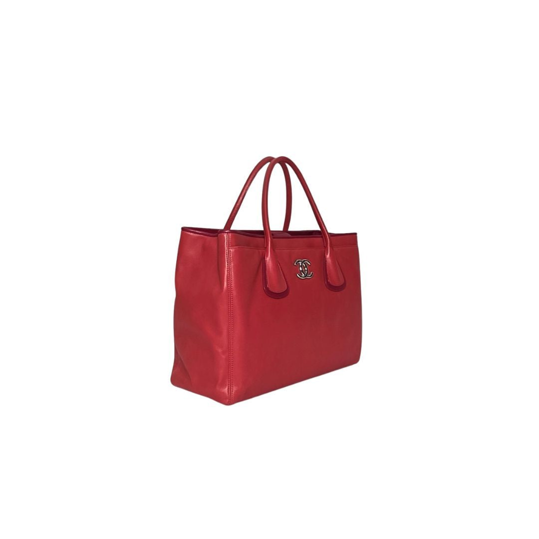 Chanel Large Ultra Soft Executive Cerf Red Tote