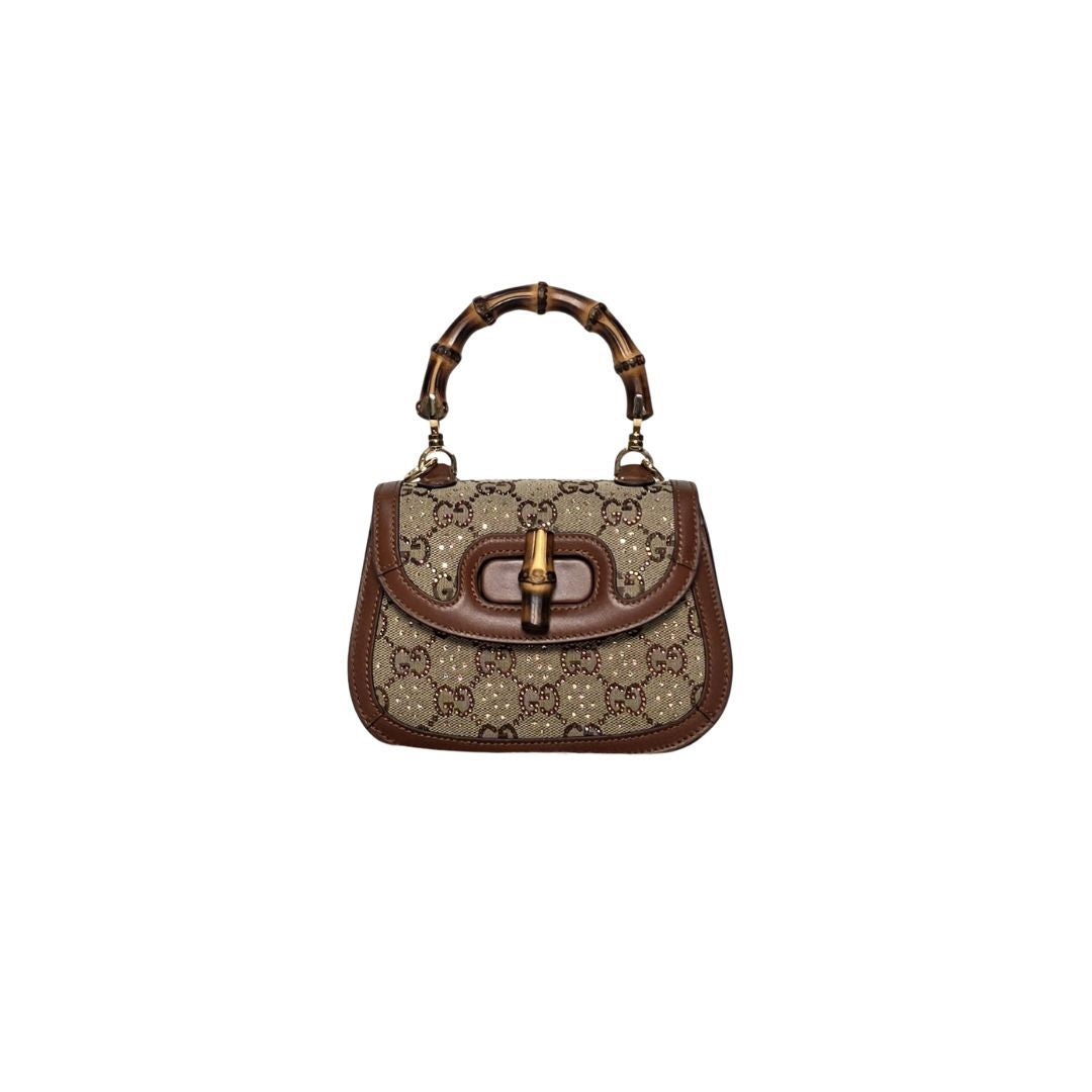 Gucci Bamboo 1947 Mini Beige Bag
