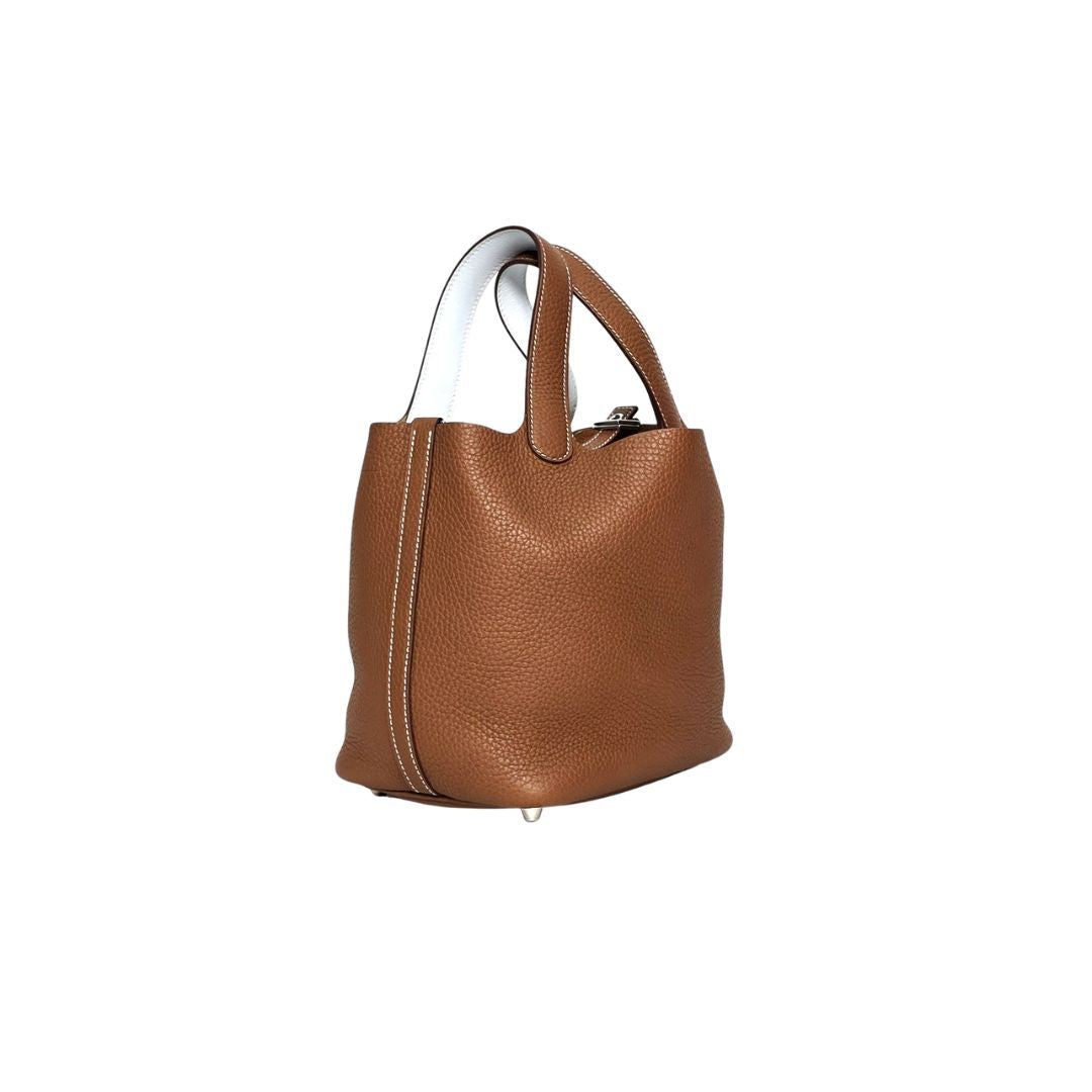 Hermes Picotin 18 Gold Clemence Leather Bag