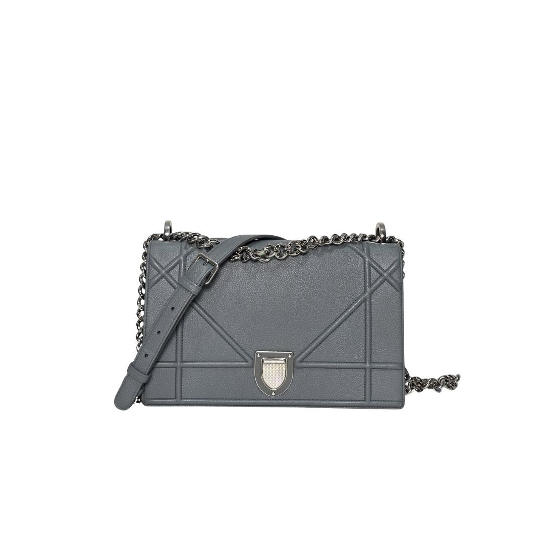 Dior Diorama Grey Flap Bag