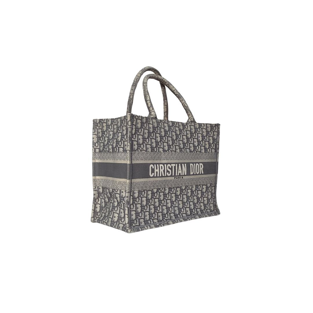 Dior Oblique Grey/White Book Tote