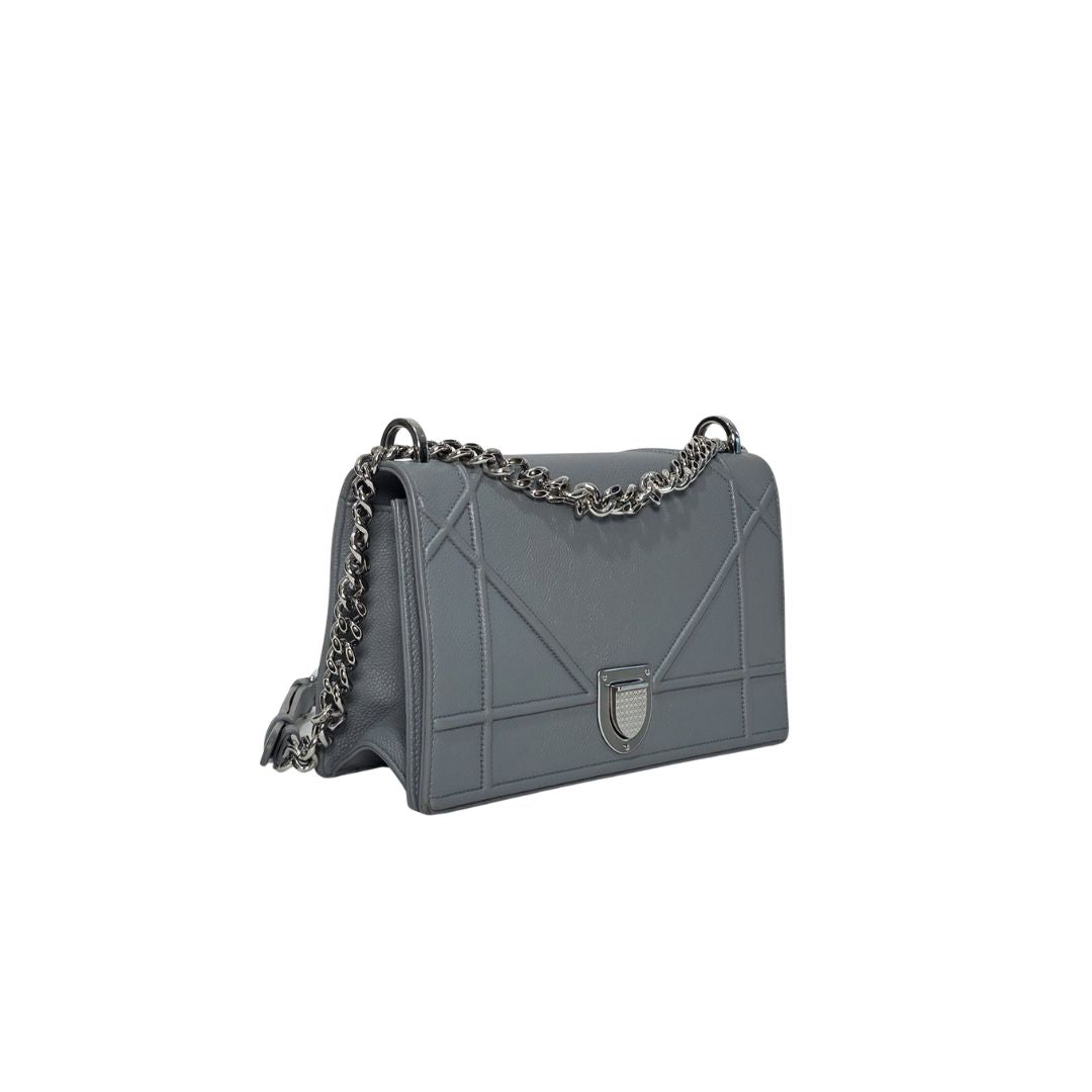 Dior Diorama Grey Flap Bag