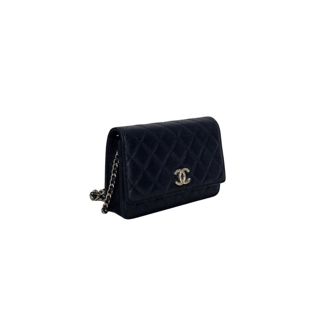 Chanel Wallet on Chain Navy Caviar Leather Bag