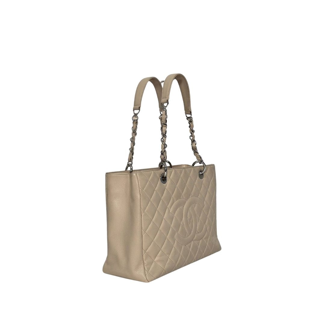 Chanel Grand Shopping Caviar Leather Beige Bag