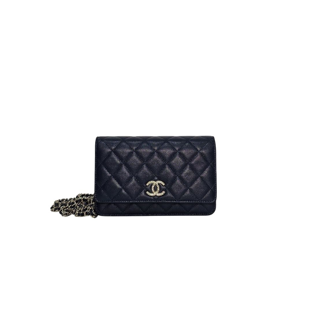 Chanel Wallet on Chain Navy Caviar Leather Bag