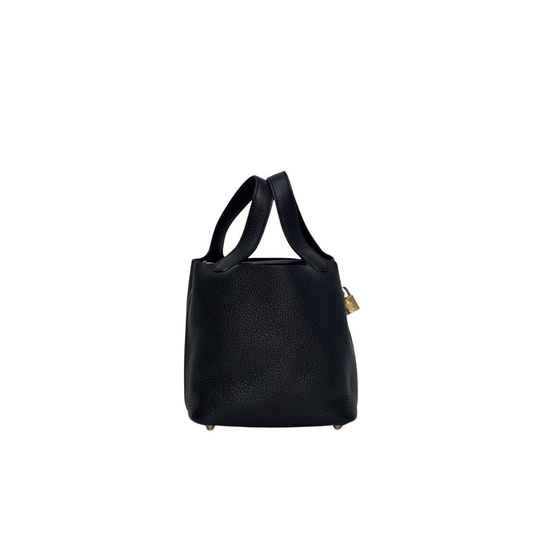 Hermes Picotin 18 Clemence Leather Black bag