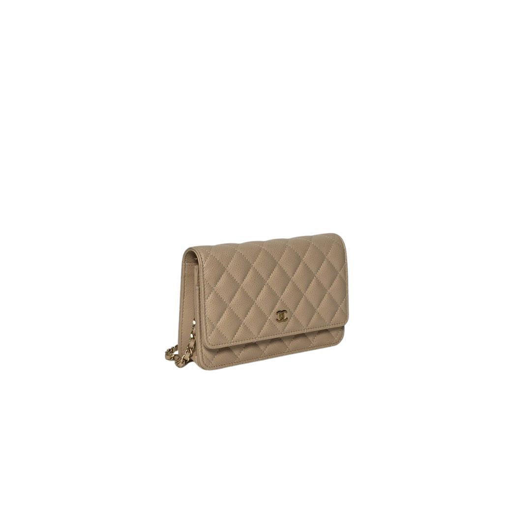 Chanel Wallet on Chain Caviar Beige Bag