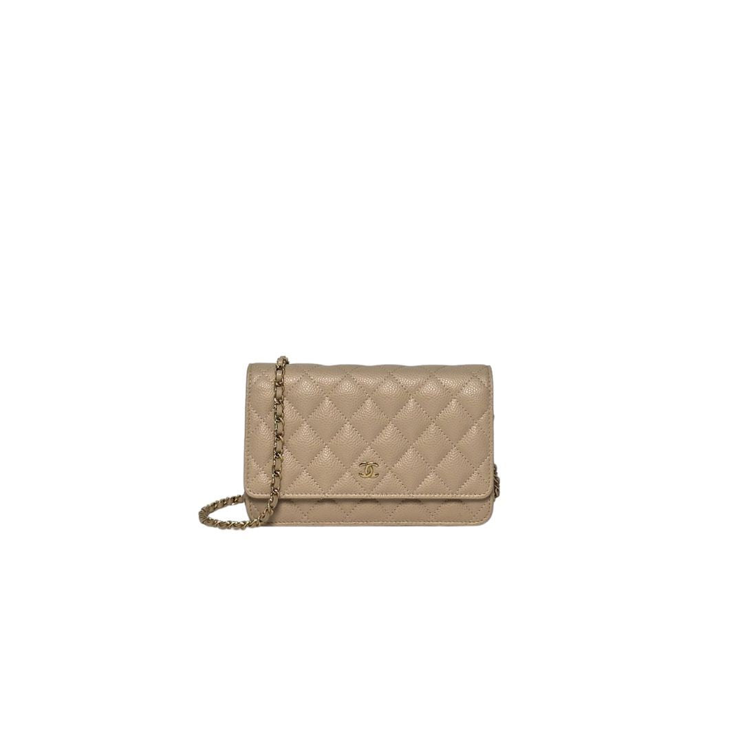 Chanel Wallet on Chain Caviar Beige Bag