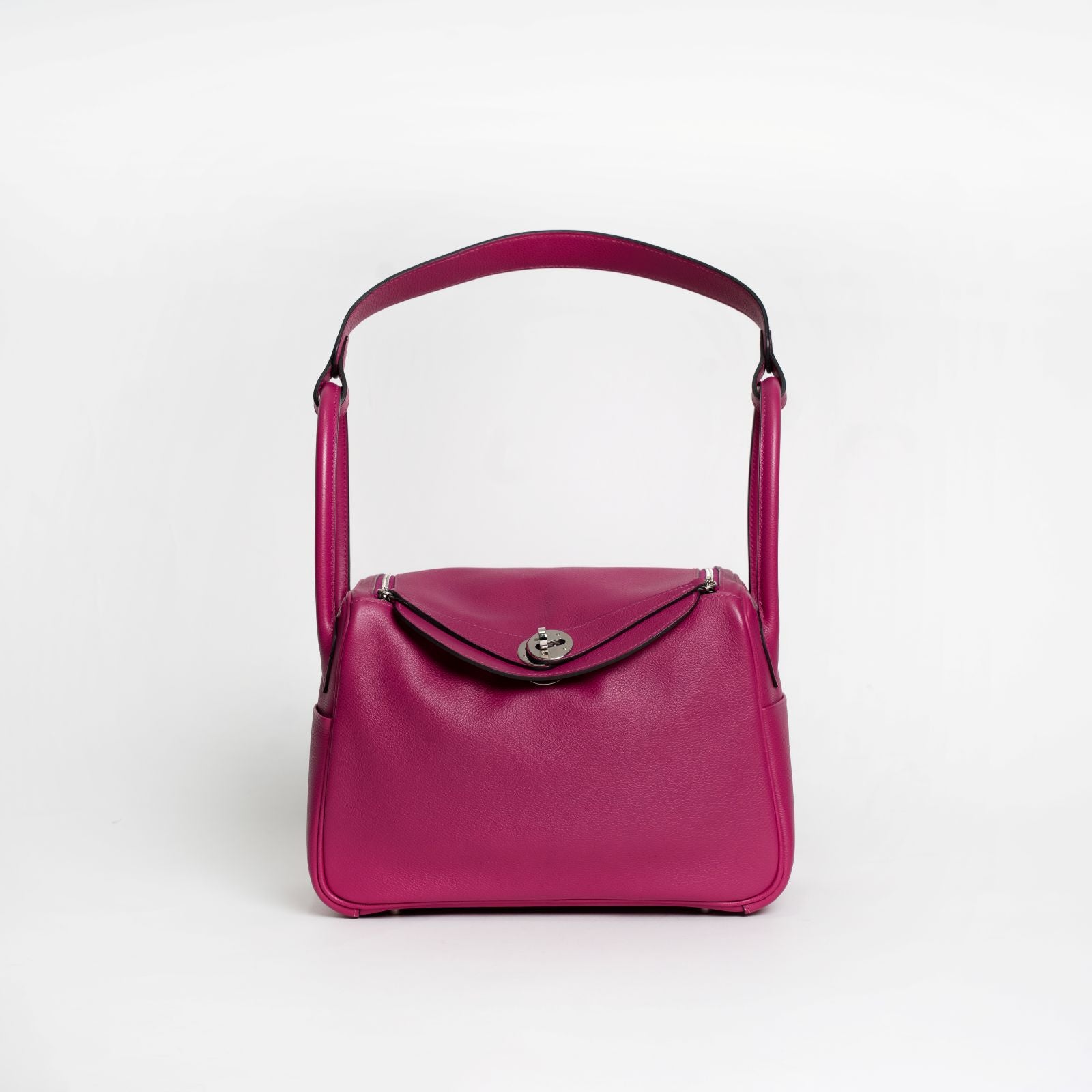 Hermes Lindy 26 Rose Pourpre Evercolor Leather Bag