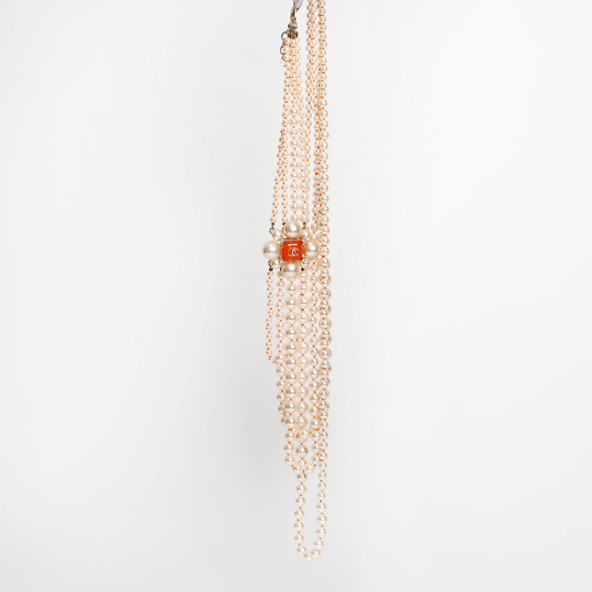 Chanel Multistrand Pearl Long Necklace