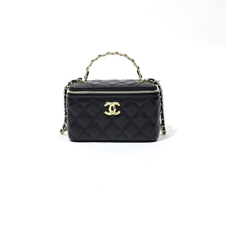 Chanel Black Caviar Vanity Case