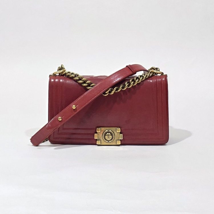 Chanel Boy Medium Red Bag