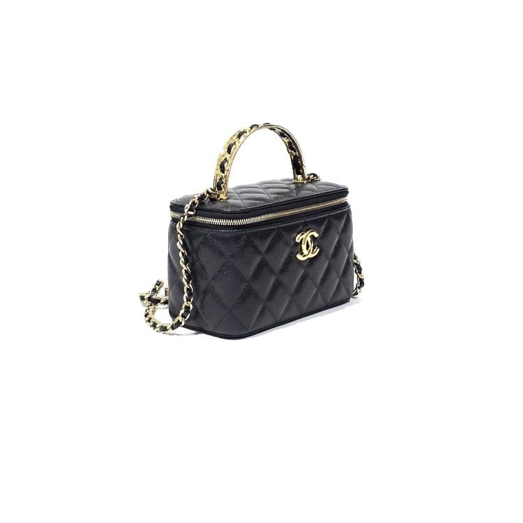 Chanel Black Caviar Vanity Case