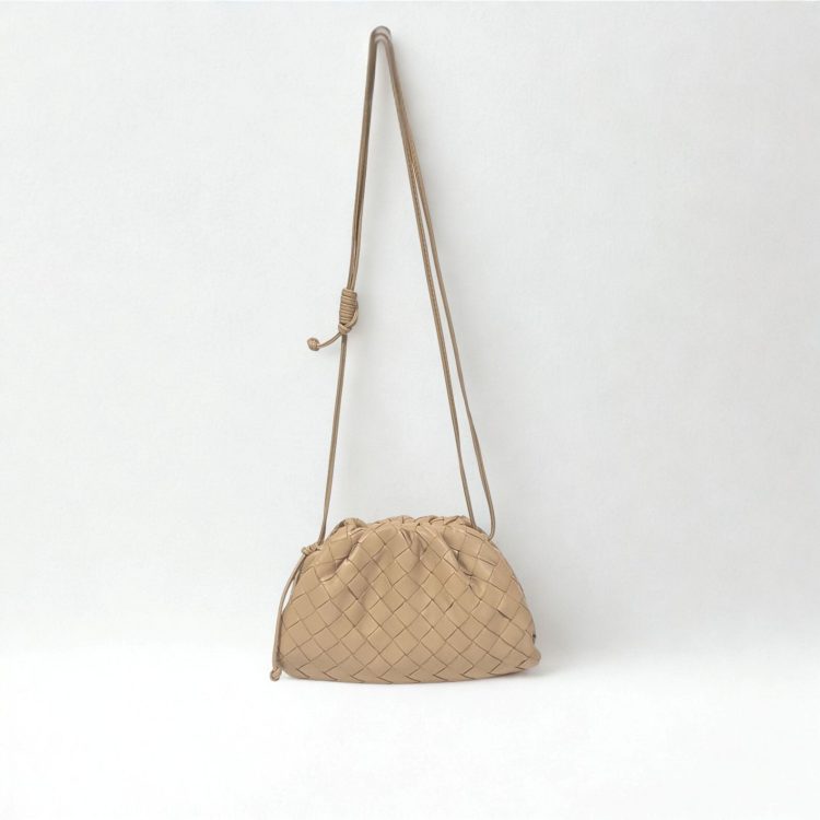 Bottega Veneta Intrecciato Leather Mini Pouch Beige