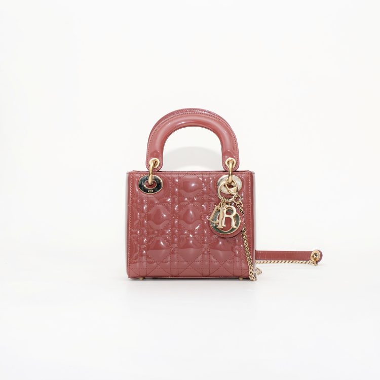 Mini Dior Patent Cherry Red Leather Bag