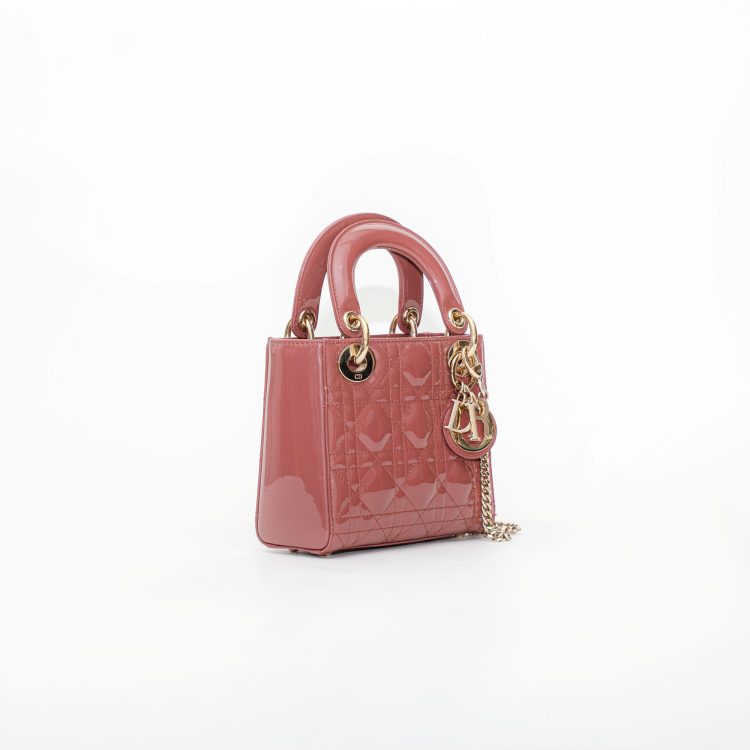 Mini Dior Patent Cherry Red Leather Bag