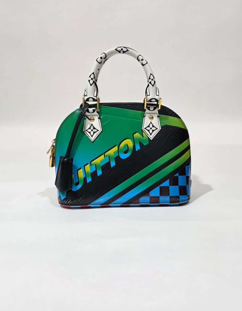 Louis Vuitton Alma BB Damier Race Bag Limited Edition Multi Color Leather