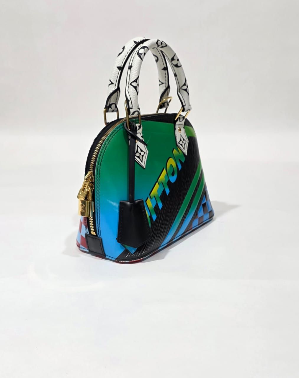 Louis Vuitton Alma BB Damier Race Bag Limited Edition Multi Color Leather